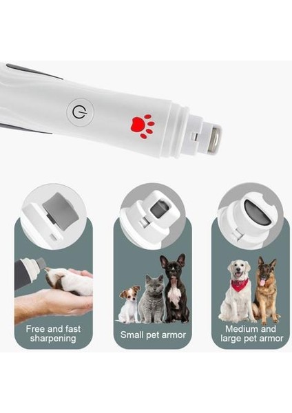 LED Petural Köpek Tırnak Öğütücü ve Clippers 3 Hız Şarj Edilebilir Elektrikli Pet Tırnak Giyotin Ağrısız Paws Bakım Kırpma Aracı | Köpek Tırnak Makası (Yurt Dışından)