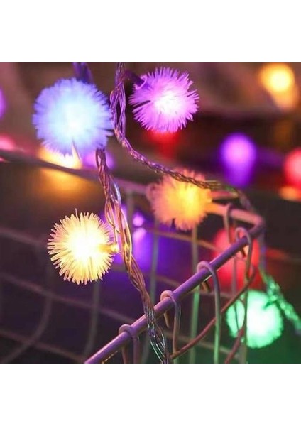 Karahindiba Diken Top Kadife Işık Ip Topu, Noel Dekorasyon LED Saç Topu Fener Pil Işık Ipi (Yurt Dışından) fırsatları
