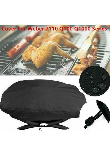 Barbekü Rolling Cart Izgara Kapak Aracı Weber Q2000 Q200 Için (90 * 55 * 27CM) (Yurt Dışından) fiyatları