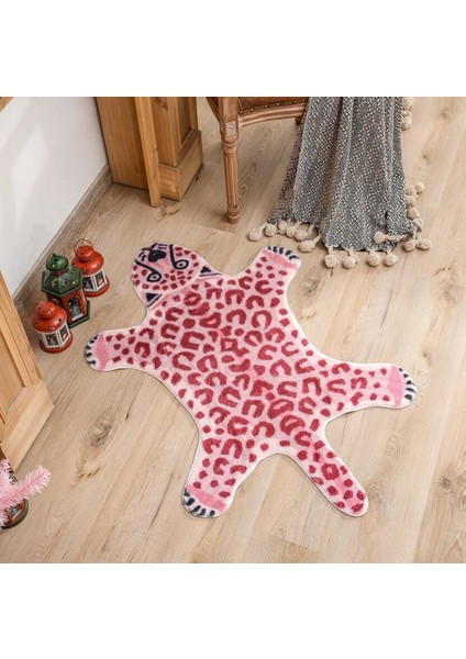 Pembe Leopar Desen Halı Faux Cilt Deri Kaymaz Anti Skid Mat Yıkanabilir Hayvan Baskı Halı Oturma Odası Yatak Odası Için | Halı (Yurt Dışından) fırsatları