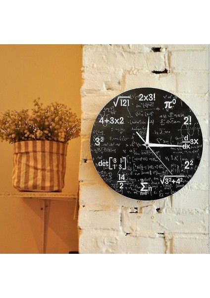 Matematiksel Denklem Modern Minimalist Dekoratif Duvar Saati (Yurt Dışından)