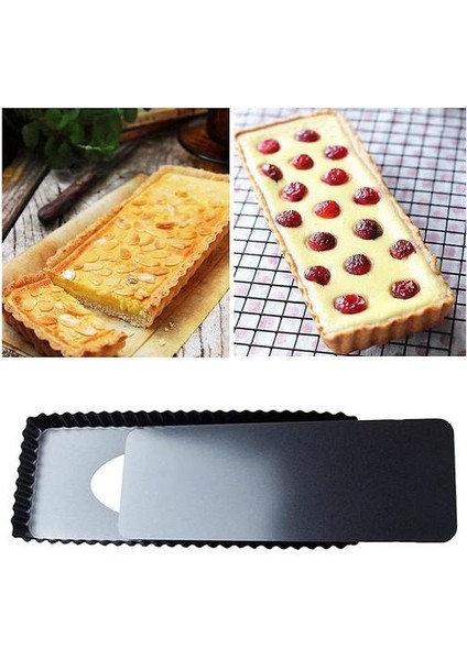Dikdörtgen Tart Tavası, Yapışmaz Kek Tavası, Kiş Tavası, 36,5x 15 x 3cm (Yurt Dışından) fırsatları