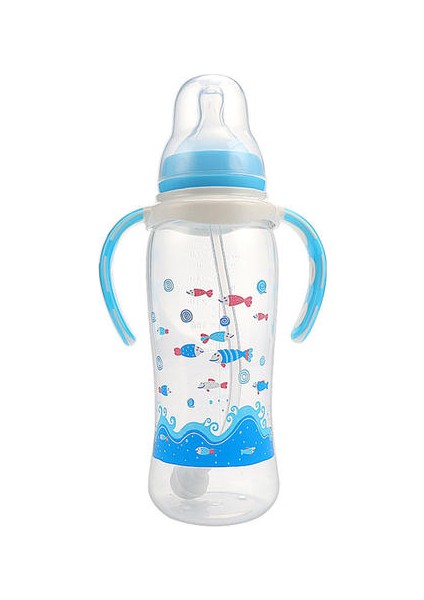 270ML Bebek Için Besleme Şişesi Pp Çift Renkli Saplı Besleme Şişesi (Yurt Dışından)