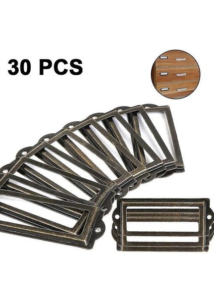 30 Adet Kart Tutucu Çekmece Çekme/etiket Çerçeveleri Kart/etiket Tutucu/etiket (Yurt Dışından)