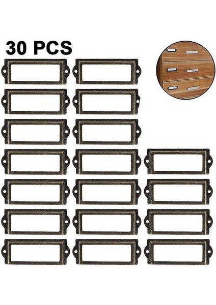 30 Adet Kart Tutucu Çekmece Çekme/etiket Çerçeveleri Kart/etiket Tutucu/etiket (Yurt Dışından)