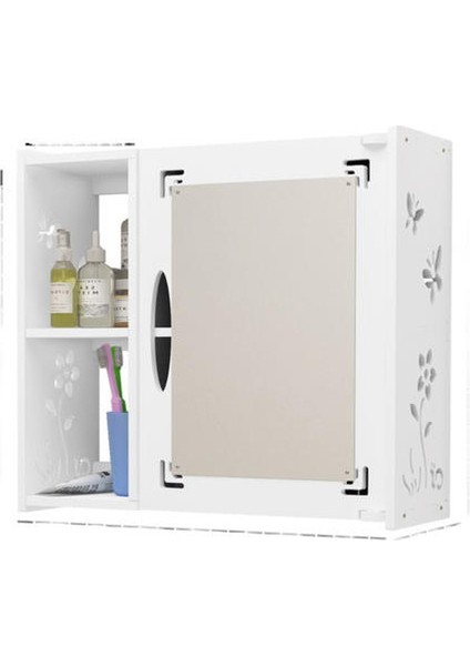 Banyo Duvar Rafı Banyo Rafı, Yumruksuz Duvar Asılı Dolap Depolama Organizatör Depolama Rafı (Yurt Dışından)
