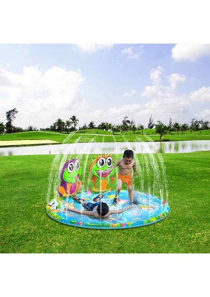 Kurbağa Splash Mat Açık Çim Oyunu Çocuk Su Oyuncak Yağmurlama Pad Sprey Su Oyuncak Ebeveyn Çocuk Etkileşim Oyunu | Baby & Amp;çocukların Yüzerleri (142X102CM) (Yurt Dışından) fiyatları