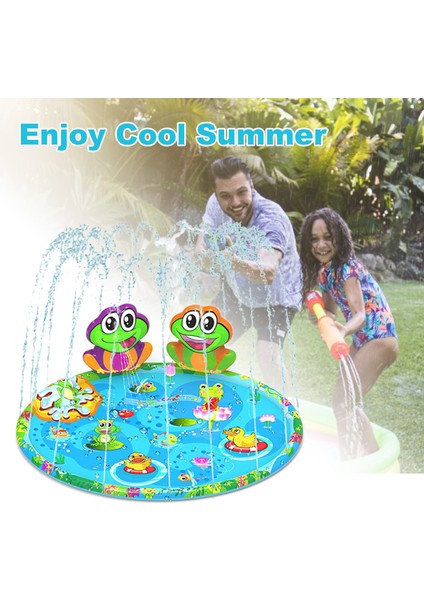 Kurbağa Splash Mat Açık Çim Oyunu Çocuk Su Oyuncak Yağmurlama Pad Sprey Su Oyuncak Ebeveyn Çocuk Etkileşim Oyunu | Baby & Amp;çocukların Yüzerleri (142X102CM) (Yurt Dışından) fırsatları