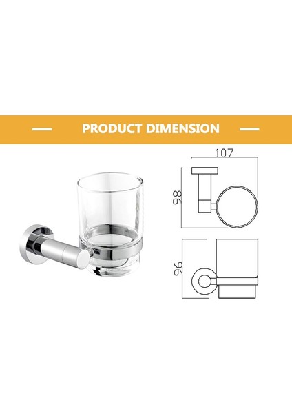 Banyo Paslanmaz Çelik Tek Fincan Tutucular Kolye Modern Cam Tumbler Lavabo Krom Kaplama Diş Fırçası Kupası Raf Raf | Kupası ve Amp;bardak Tutucular (Yurt Dışından) fiyatları