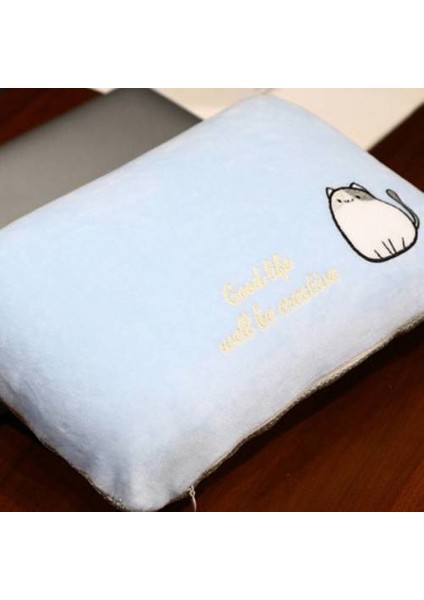 Çift Taraflı Bellek Köpük Buz Rattan Yastığı, Karikatür Peluş Buz Ipek Şekerleme Yastığı, Ofis Öğrencisi Taşınabilir Şekerleme Yastığı (Yurt Dışından)