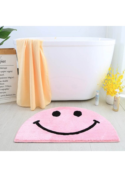 Kalın Mat Anti Kayma Kapı Mat Mutfak Ped Kaymaz Banyo Banyo Mat Kapı Emici Gülümseme Yüz Modern Ev Dekor | Mat (50 * 80 Cm) (Yurt Dışından)
