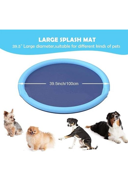 Yüzme Havuzu Pvc Katlanabilir Pet Köpek Çocuk Banyo Havuzu Kaymaz Çocuk Top Çukurları Bahçe Veranda BANYO100CM Jiujiuso (Yurt Dışından)