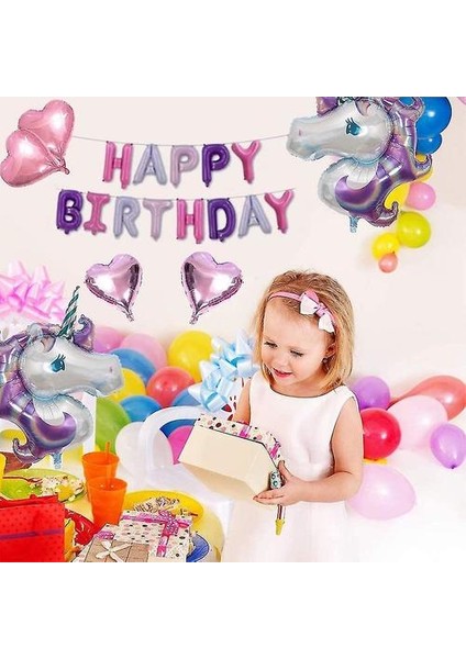 Unicorn Balonlar 38 Adet Unicorn Parti Dekorasyonu Unicorn Doğum Günü Dekorasyonu Unicorn Doğum Günü Partisi (Yurt Dışından)