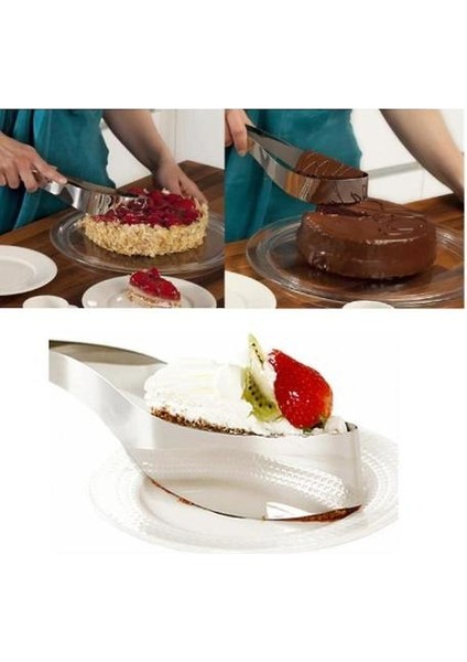 Paslanmaz Çelik Kek Sunucusu Kek Pie Pasta Tatlı Dilimleme Kesici (Yurt Dışından) fırsatları