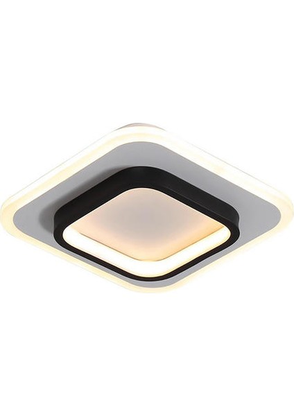 24W LED Üç Renkli Dimmable Kare Tavan Işığı, Yatak Odası Için Grafik Demir Gövde Tavan Işığı, Koridor, Balkon (Yurt Dışından)