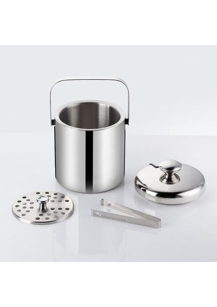 1.3l Çift Duvarlı Buz Kovası Paslanmaz Çelik Buz Küpü Konteyner Buz Göğüs ile Buz Tong ile Klipsi Kapak Depolama ve Bar Soğutucu | Buz Kovaları ve Amp;maşa (Yurt Dışından) modelleri