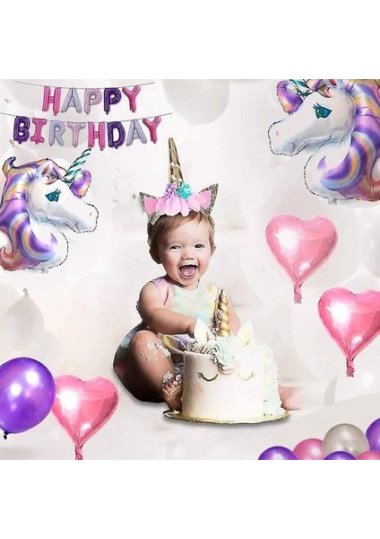 Unicorn Balonlar 38 Adet Unicorn Parti Dekorasyonu Unicorn Doğum Günü Dekorasyonu Unicorn Doğum Günü Partisi (Yurt Dışından)