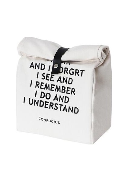 Tuval Öğle Yemeği Çanta Kadın Taşınabilir Fonksiyonel Şerit Yalıtımlı Termal Gıda Piknik Çocuklar Soğutucu Kutusu (Yurt Dışından)