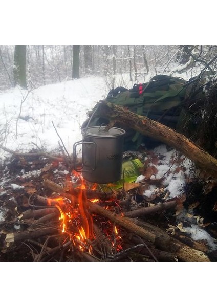 Titanyum Fincan, Titanyum Kase, Saf Titanyum Katlanır Fincan, Kaynar Su, Taşınabilir Açık Piknik Sofra (Yurt Dışından)