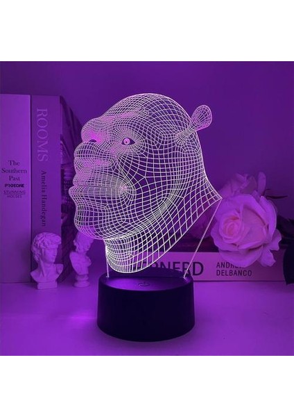 Figürler - Shrek 2 Film Aksiyon Figürü - 3D Illusion LED Shrek Sonsuza Kadar Gece Lambası 7 Renk Değişimi Smart Dokunmatik Kontrol Aydınlatma Oyuncaklar Erkek Çocuk (Yurt Dışından) fiyatları