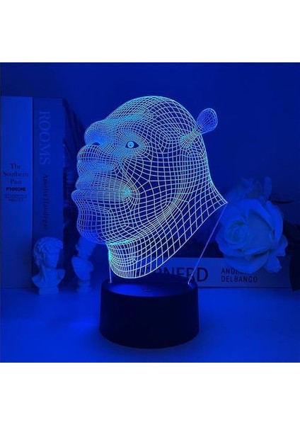 Figürler - Shrek 2 Film Aksiyon Figürü - 3D Illusion LED Shrek Sonsuza Kadar Gece Lambası 7 Renk Değişimi Smart Dokunmatik Kontrol Aydınlatma Oyuncaklar Erkek Çocuk (Yurt Dışından) modelleri