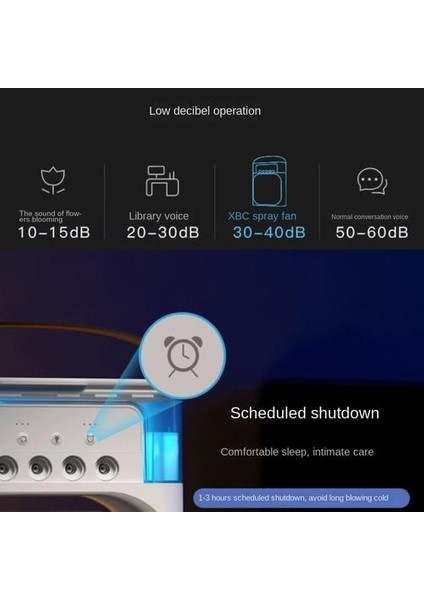 Soğutma Sessiz Sprey Küçük Fan, Küçük Taşınabilir Hava Soğutucu Plus Su Masaüstü Küçük Fan (Yurt Dışından)