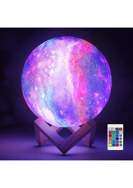 Ay Lambası Lav Lambası Gece Lambası ve USB Şarj Edilebilir 12CM (Yurt Dışından)
