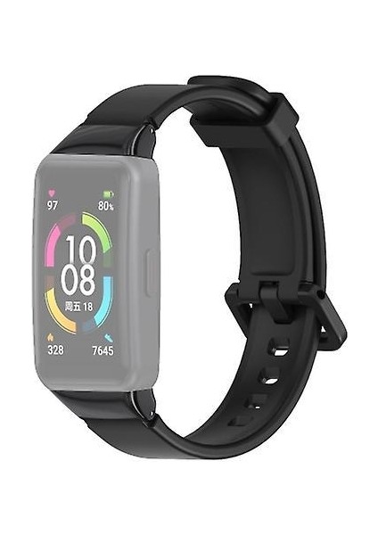 Huawei Band 6 / Honor Band 6 Için Evrensel Nefes Alabilen Silikon Yedek Kayış Kordonlu Saat (Yurt Dışından)