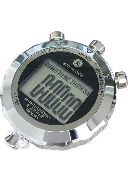 Lüks 1/100 Ikinci Centisecond Stopwatch Elektrolizle Tam Metal 2 Lap Bölünmüş Bellek Spor Chronograph Kronometre Alarm Ipi (Yurt Dışından)