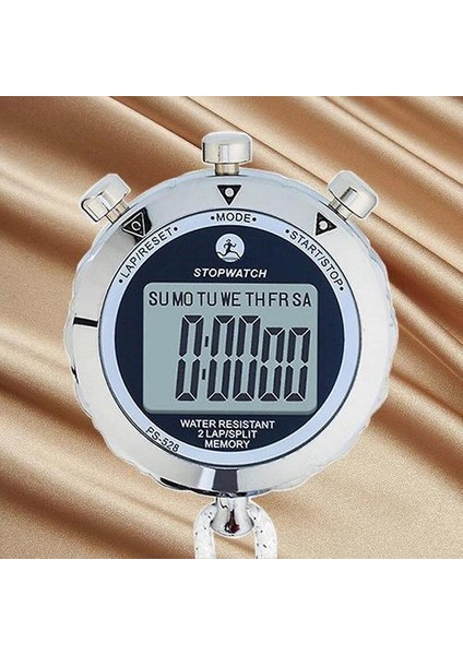 Lüks 1/100 Ikinci Centisecond Stopwatch Elektrolizle Tam Metal 2 Lap Bölünmüş Bellek Spor Chronograph Kronometre Alarm Ipi (Yurt Dışından)