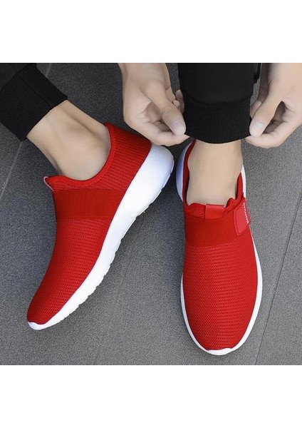 Işık Koşu Ayakkabıları Üzerinde Kayma Nefes Rahat Erkek Spor Ayakkabı Moda Büyük Boy Açık Spor Salonu Koşu Erkek Spor Ayakkabı Koşu Ayakkabıları (Yurt Dışından)