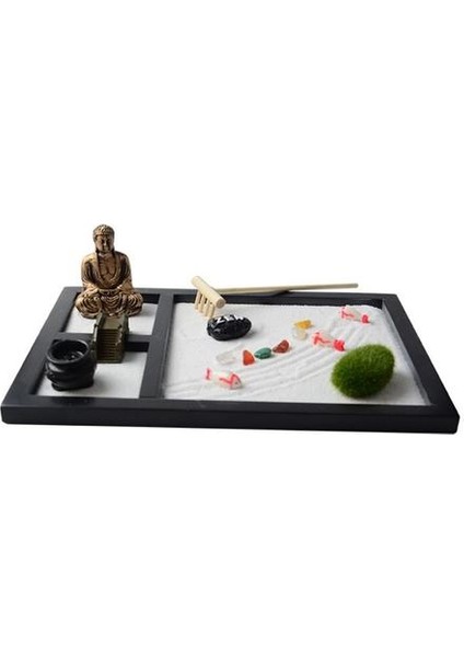 Mini Zen Garden Kum Tepsi Seti 3 Izgaralar Buda Heykelleri Zen Bahçe Seti Kum Köprüsü Ağacı Sandy Beach Mikro Peyzaj El Sanatları | Figürinler ve Amp;minyatürler (Yurt Dışından) fırsatları