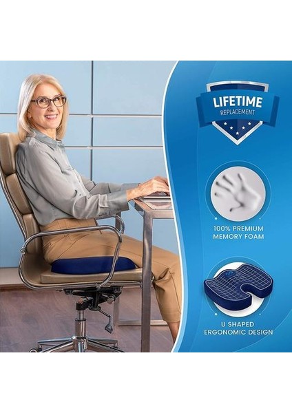 Sonsuz Konfor Koltuk Minderi Ofis Koltuğu, Lacivert Için (Yurt Dışından)