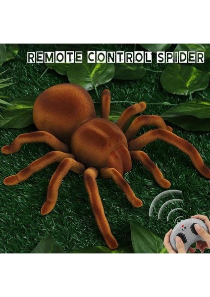 Elektronik Pet Uzaktan Kumanda Simülasyonu Tarantula Gözler Parlatıcı Akıllı Siyah Örümcek Cadılar Bayramı Rc Tricky Prank Korkunç Oyuncak Hediye | Gags ve Amp; Amp;pratik Şakalar (Yurt Dışından)