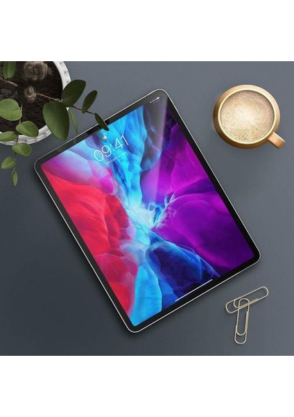 Ekran Koruyucu IPAD Pro 12.9 2020 Temperli Cam Tam Koruma Temizle (Şeffaf) (Yurt Dışından)