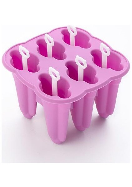 1 Pc 6 Boşluk Gıda Sınıfı Silikon Dondurma Kalıp, Dıy Popsicle, Çevre Dostu, Temizlenmesi Kolay, Yüksek ve Düşük Sıcaklıklara Dirençli (Yurt Dışından)