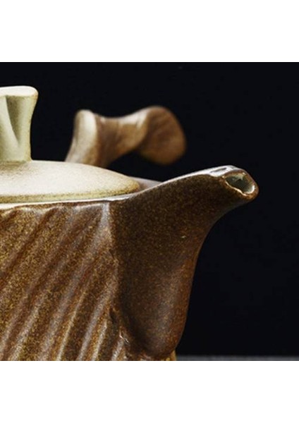 Kung Fu Çay Seti Taş Tenceresi, Yan Sap Çaydanlık Antika Seramik, Ev Ofisi Çaydanlık Tek Pot (Yurt Dışından)