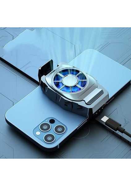 Oyun Veya Video Izlemek Için Hızlı Şarj Sessiz Cep Telefonu Soğutucusu Isı Dağıtımı, 4-6,7 Inç Cep Telefonuyla Uyumlu (Yurt Dışından)