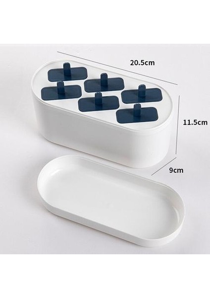 1 Pc 6 Veya 8 Delikli Dondurma Kalıbı, Yüksek Plastik Malzeme, Çift Katmanlı Çözülme, Kapaklı Üst Katman, Kaymaz Sap (Yurt Dışından)
