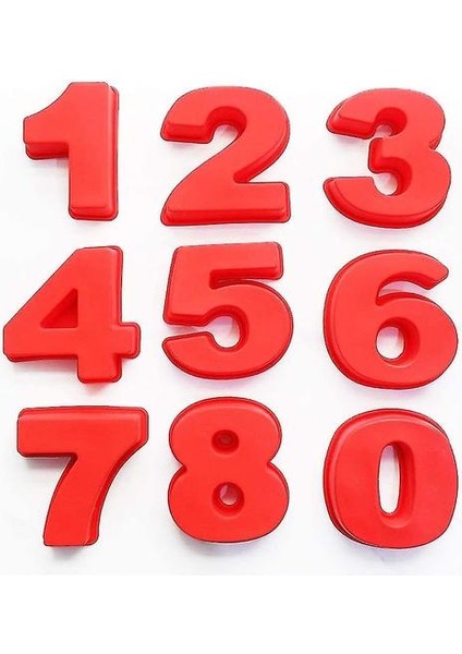 9 Adet Numarası Kek Kalıpları, Parti Için Silikon Numarası Kek Fırın Tavası (Yurt Dışından)