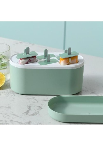 1 Pc 6 Veya 8 Delikli Dondurma Kalıbı, Yüksek Plastik Malzeme, Çift Katmanlı Çözülme, Kapaklı Üst Katman, Kaymaz Sap (Yurt Dışından)