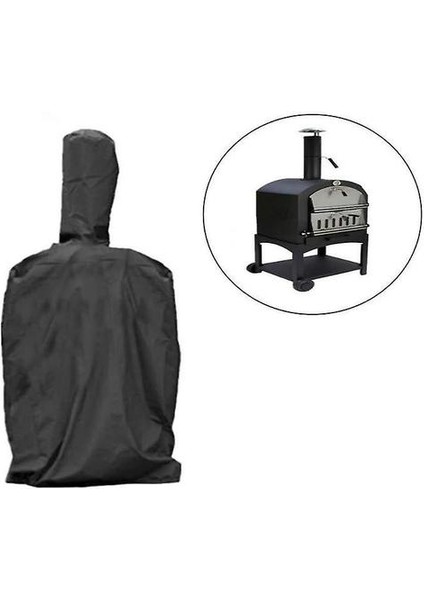 Bahçe Avlu Barbekü Izgara Su Geçirmez Kapak Açık Pizza Soba Kapak Toz Geçirmez Yağmur Kemeri Çekme Halat Açık Koruyucu Kapak (65X54X122 Cm) (Yurt Dışından)