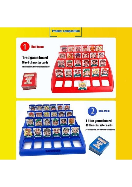 Mantıksal Muhakeme Çocuk Masa Üstü Oyunu Ebeveyn-Çocuk Interaktif Oyuncak Klasik Kurulu Oyunu Klasik Board Oyunu Komik Aile Tahmin Oyunları (Mavi ve Amp; Amp; Kırmızı) (Yurt Dışından) modelleri