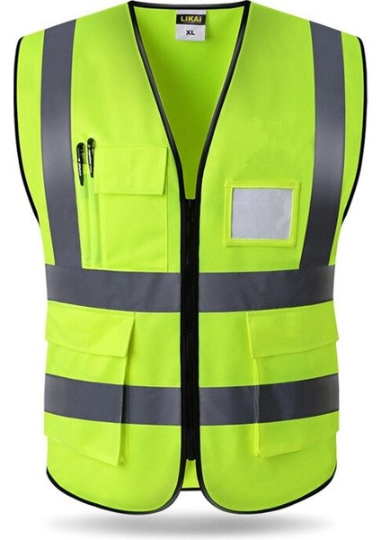 Yüksek Görünürlük Yansıtıcı Güvenlik Yeleği Cepli Iş Giyim Güvenlik Çalışma Giyim Günü Gizli Raffic Uyarı | Güvenlik Giyim (Yurt Dışından)