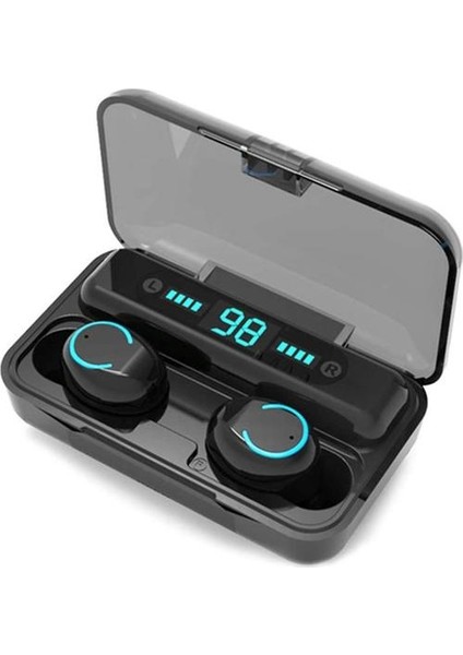 Kablosuz Kulaklıklar Bluetooth 5.0 Kulaklıklar, Ipx7 Su Geçirmez 100 Saat Çalma Süresi, Şarj Kutusu ile LED Pil Ekranı, Kulaklıklar, 3D Stereo Ses Tam Dokunmatik (Yurt Dışından)