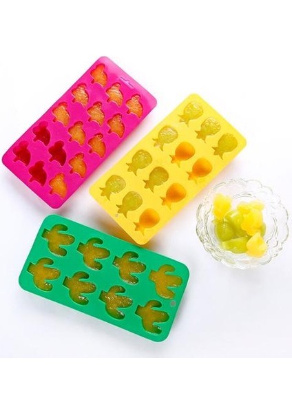 4 Pcs Gıda Sınıfı Silikon Ice Cube Tepsi Kalıpları, Kaktüs/ananas/hindistan Cevizi/flamingo Şekilleri, Toksik Olmayan ve Çevre Dostu, Yumuşak ve Serbest Bırakılması Kolay (Yurt Dışından)