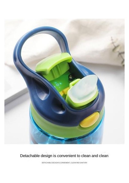 480ML Çocuk Su Kupası Saman ve Karikatür Desenli Desen Anti-Fall Duck-Duck Bullet Kapak Plastik Su Kupası (Yurt Dışından) indirimleri