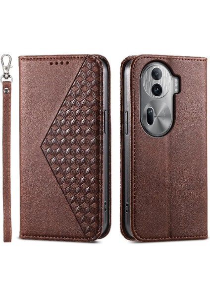 Oppo Oppo 11 Pro 5g Için Flip Case El Kayışı Günlük Kullanım Cüzdan Eşkenar Dörtgen (Yurt Dışından)
