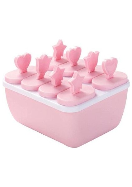 1 Parça 8 Boşluk Gıda Sınıfı Pp Malzeme Popsicle Kalıbı, Dıy Suyu/köpük Dondurma, Temizlenmesi Kolay, Kaymaz Sap (Yurt Dışından)