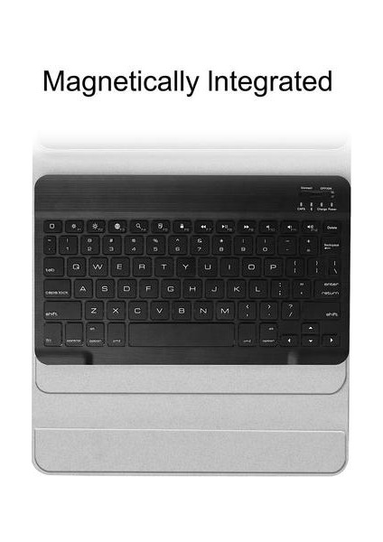 Qwerty Apple iPad Pro 11 Inç Kablosuz Akıllı Uyku Klavye + Koruyucu Kılıf Seti | Klavye (Pembe ve Beyaz Klavye) (Yurt Dışından)